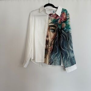 Long Sleeve Shirt with Women's Face